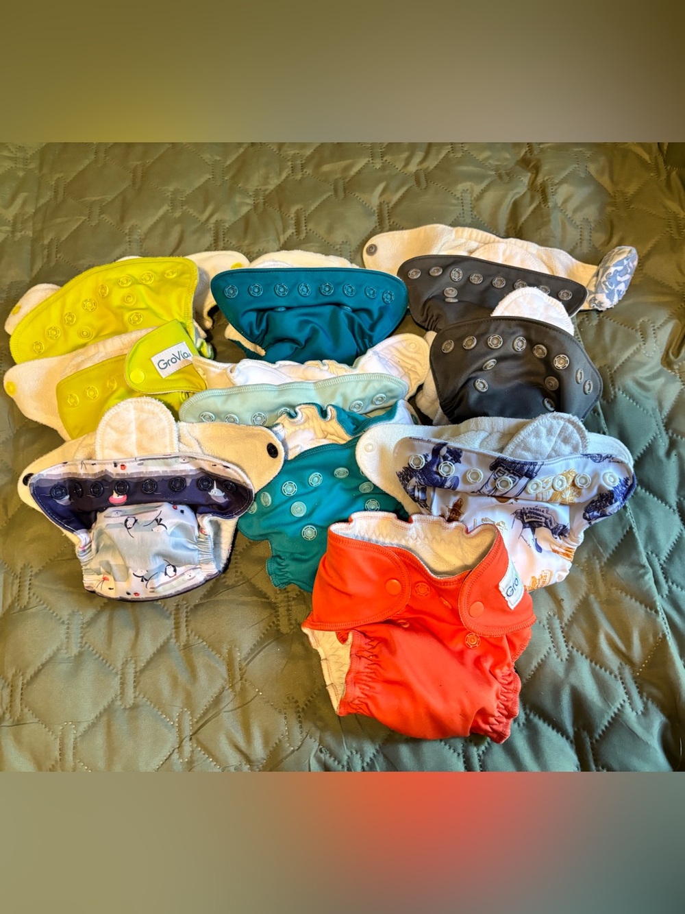 10 GroVia All In One AIO newborn cloth diapers